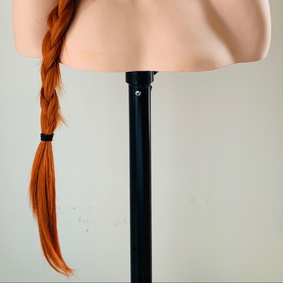 “Put On & Go” Long Copper Color Premium Fiber Wig with Bangs - New in Package - Picture 5 of 13